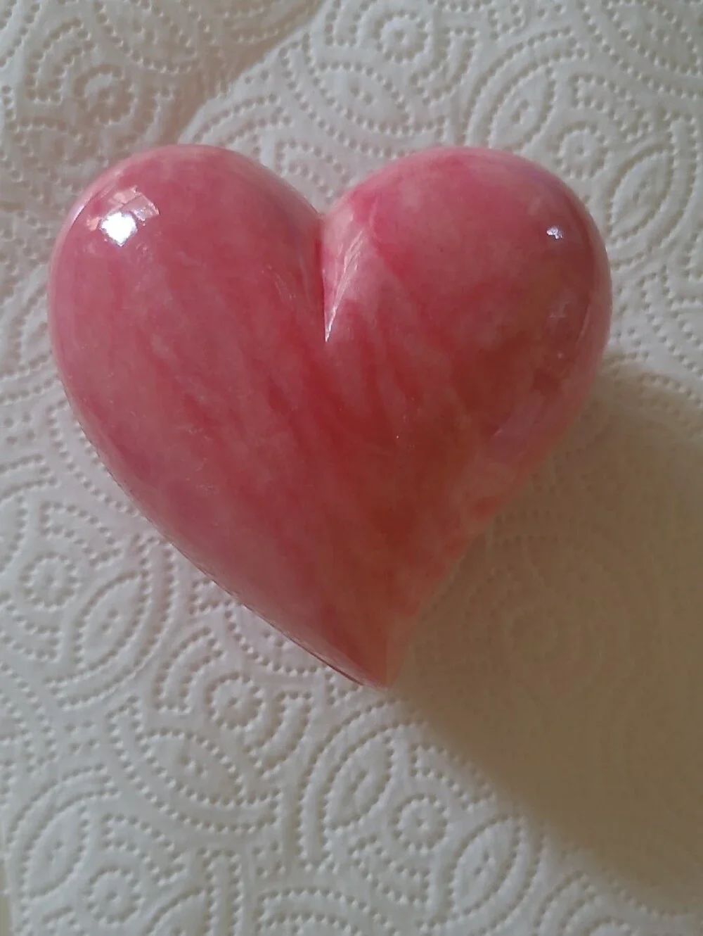 Pink Heart Shape Marble Jewery Box